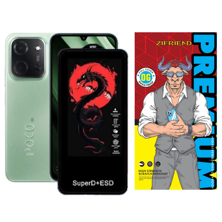 محافظ صفحه نمایش شیشه ای گوشی موبایل زیفرند مدل Red Dragon مناسب شیائومی Poco C85 5G محافظ صفحه نمایش شیشه ای گوشی موبایل زیفرند مدل Red Dragon مناسب شیائومی Poco C85 5G