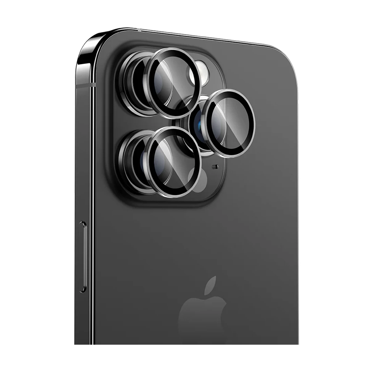 محافظ لنز دوربین گوشی اپل iPhone 15 Pro Max مدل بنکس GlassWarrior-نقره ای