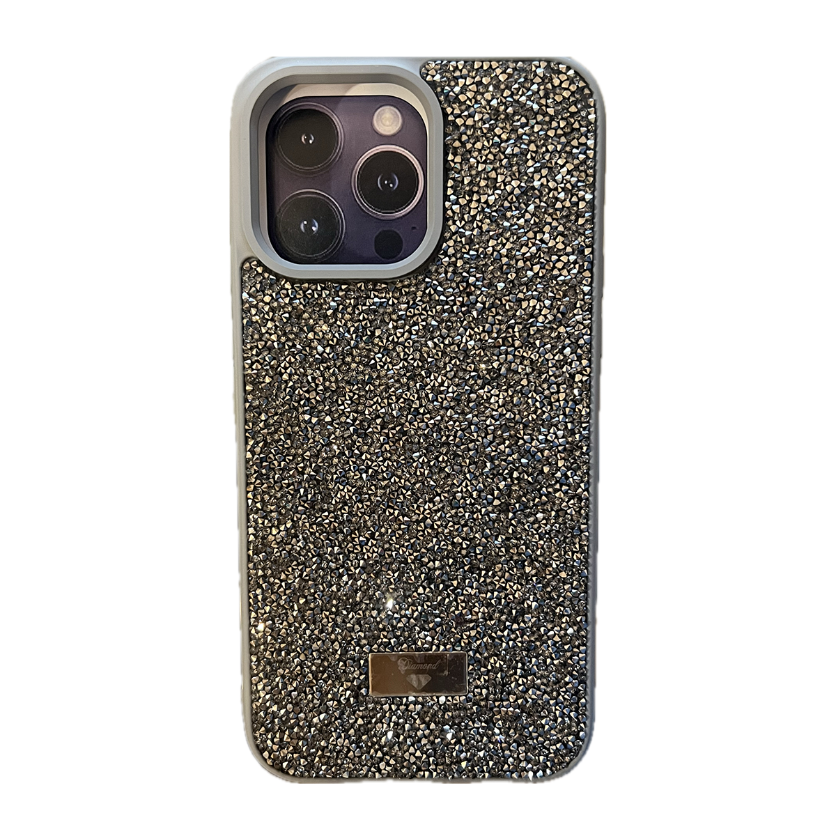 قاب گوشی اپل iPhone 14 Pro مدل دایموند-ذغالی