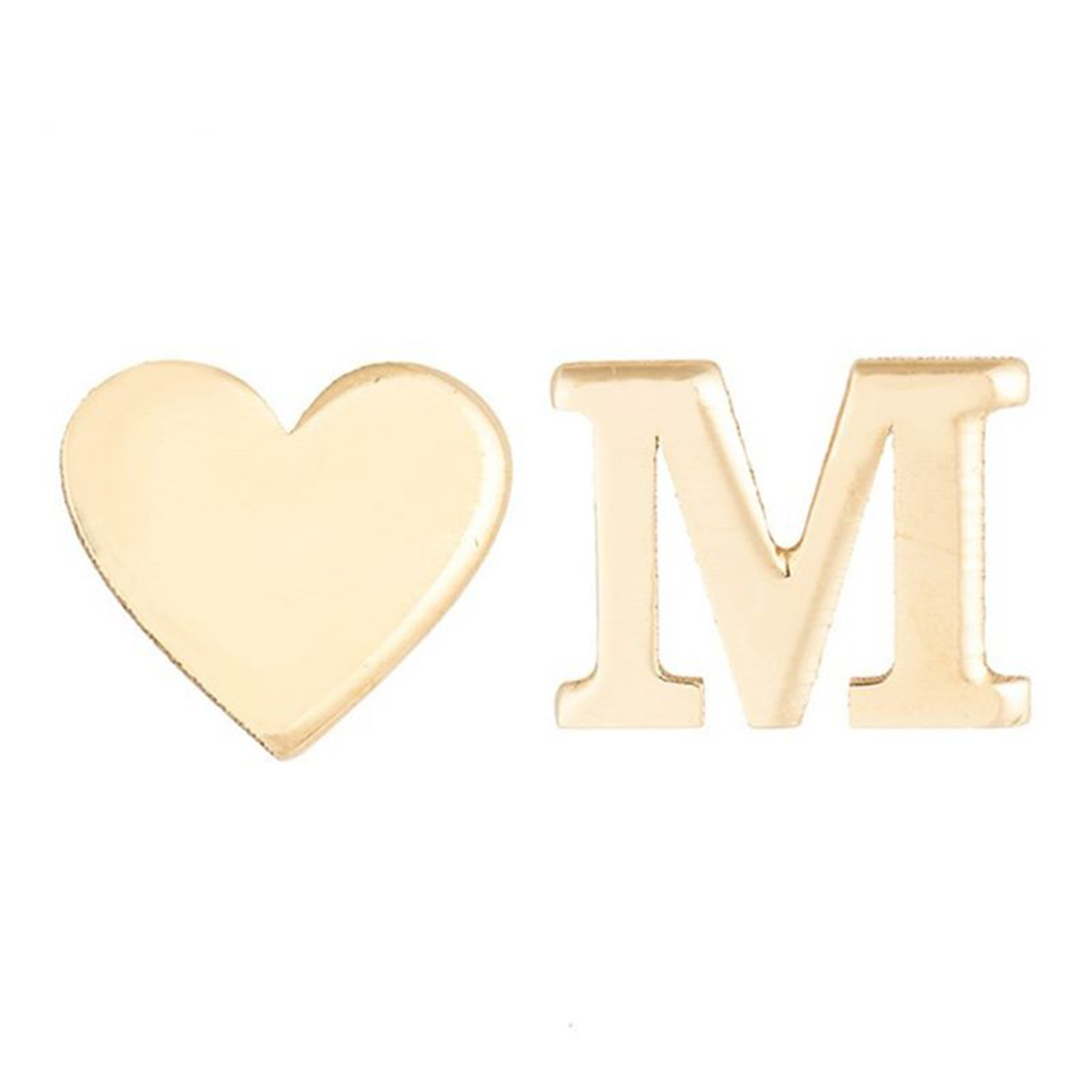 گوشواره طلا زنانه طرح لاو ام قو طلایی کد E035843-0.50