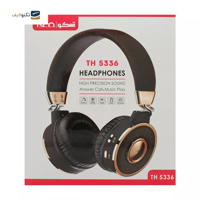 هدفون بی سیم تسکو مدل TH 5336-قهوه ای هدفون بی سیم تسکو مدل TH 5336-قهوه ای