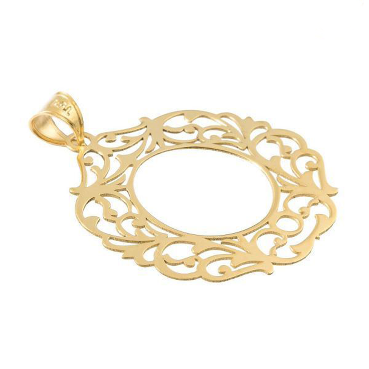 آویز طلا زنانه طرح اسلیمی قاب خطاطی قو طلایی کد P003625-1.50 آویز طلا زنانه طرح اسلیمی قاب خطاطی قو طلایی کد P003625-1.50