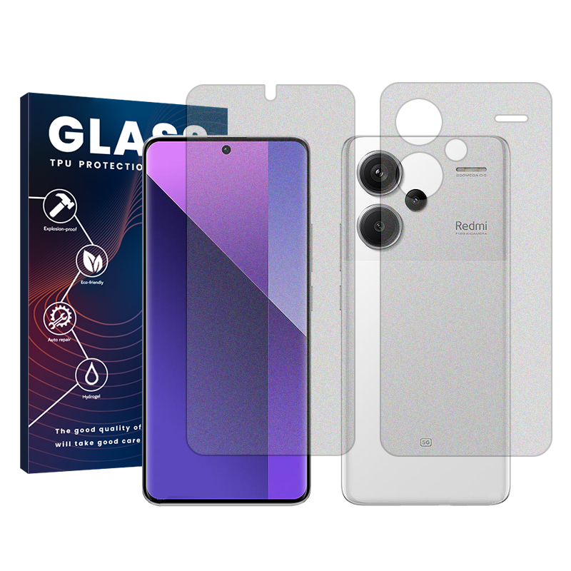 محافظ صفحه نمایش مات گلس مدل Resistant مناسب برای گوشی موبایل شیائومی Redmi Note 13 Pro Plus به همراه محافظ پشت گوشی محافظ صفحه نمایش مات گلس مدل Resistant مناسب برای گوشی موبایل شیائومی Redmi Note 13 Pro Plus به همراه محافظ پشت گوشی