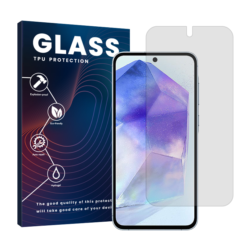 محافظ صفحه نمایش شفاف گلس مدل Resistant مناسب برای گوشی موبایل سامسونگ Galaxy A55 محافظ صفحه نمایش شفاف گلس مدل Resistant مناسب برای گوشی موبایل سامسونگ Galaxy A55