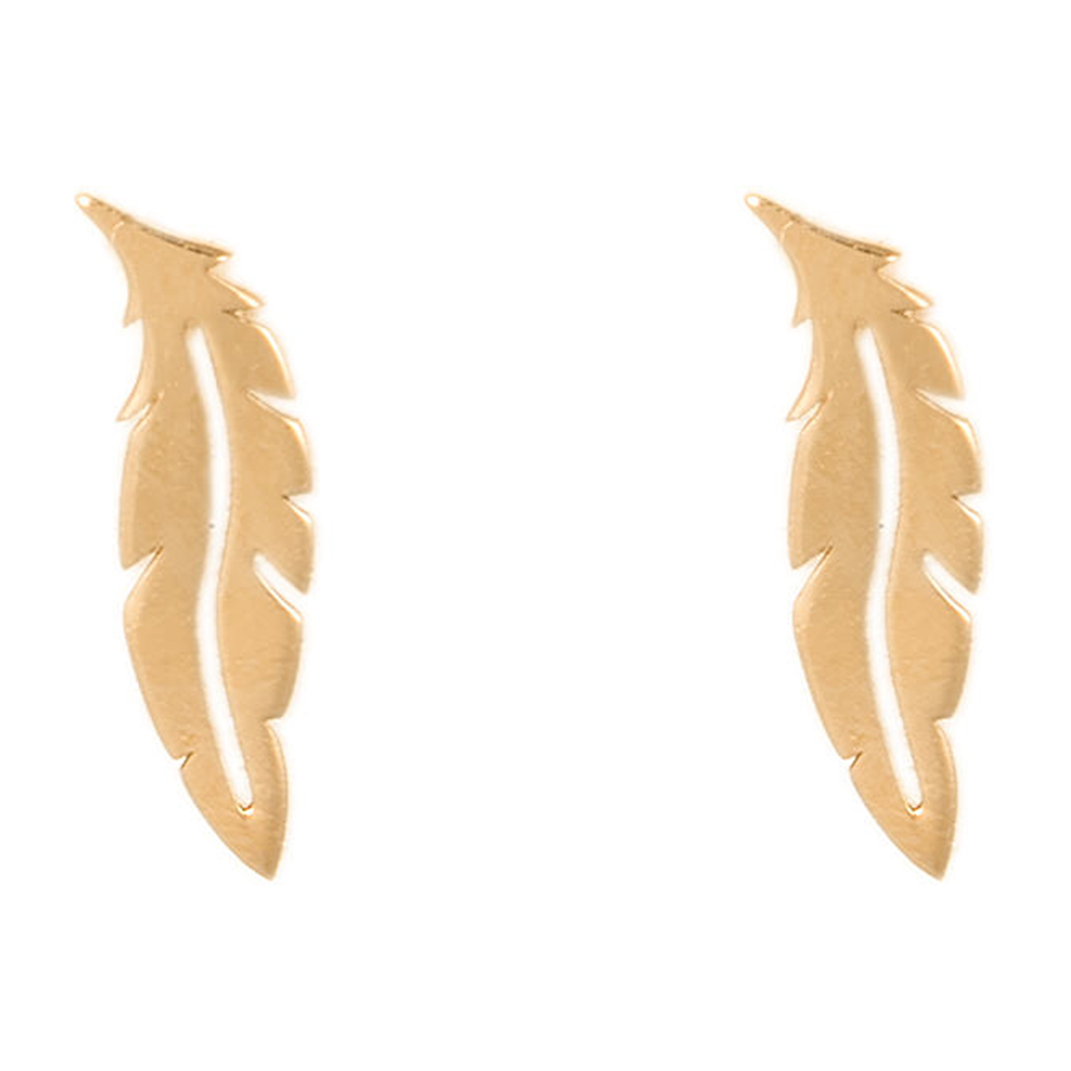 گوشواره طلا زنانه طرح پر پرواز قو طلایی کد 002882-0.45 گوشواره طلا زنانه طرح پر پرواز قو طلایی کد 002882-0.45