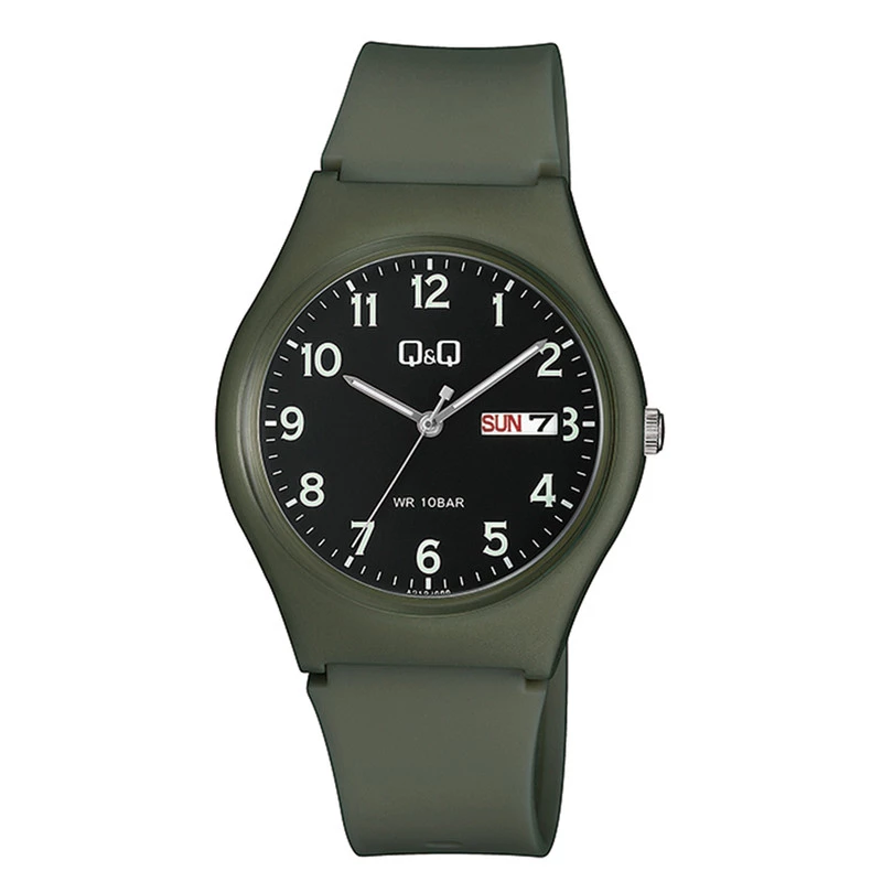 ساعت مچی کیو اند کیو مدل a212j008y-بدنه سبز بند سبز ساعت مچی کیو اند کیو مدل a212j008y-بدنه سبز بند سبز