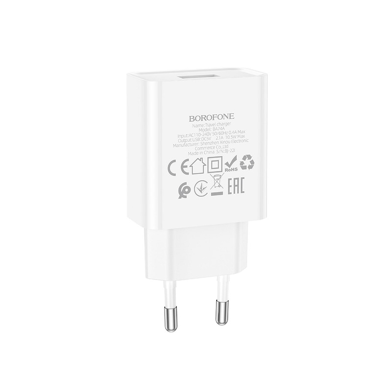 شارژر دیواری بروفون 10 وات مدل BA74A USB شارژر دیواری بروفون 10 وات مدل BA74A USB