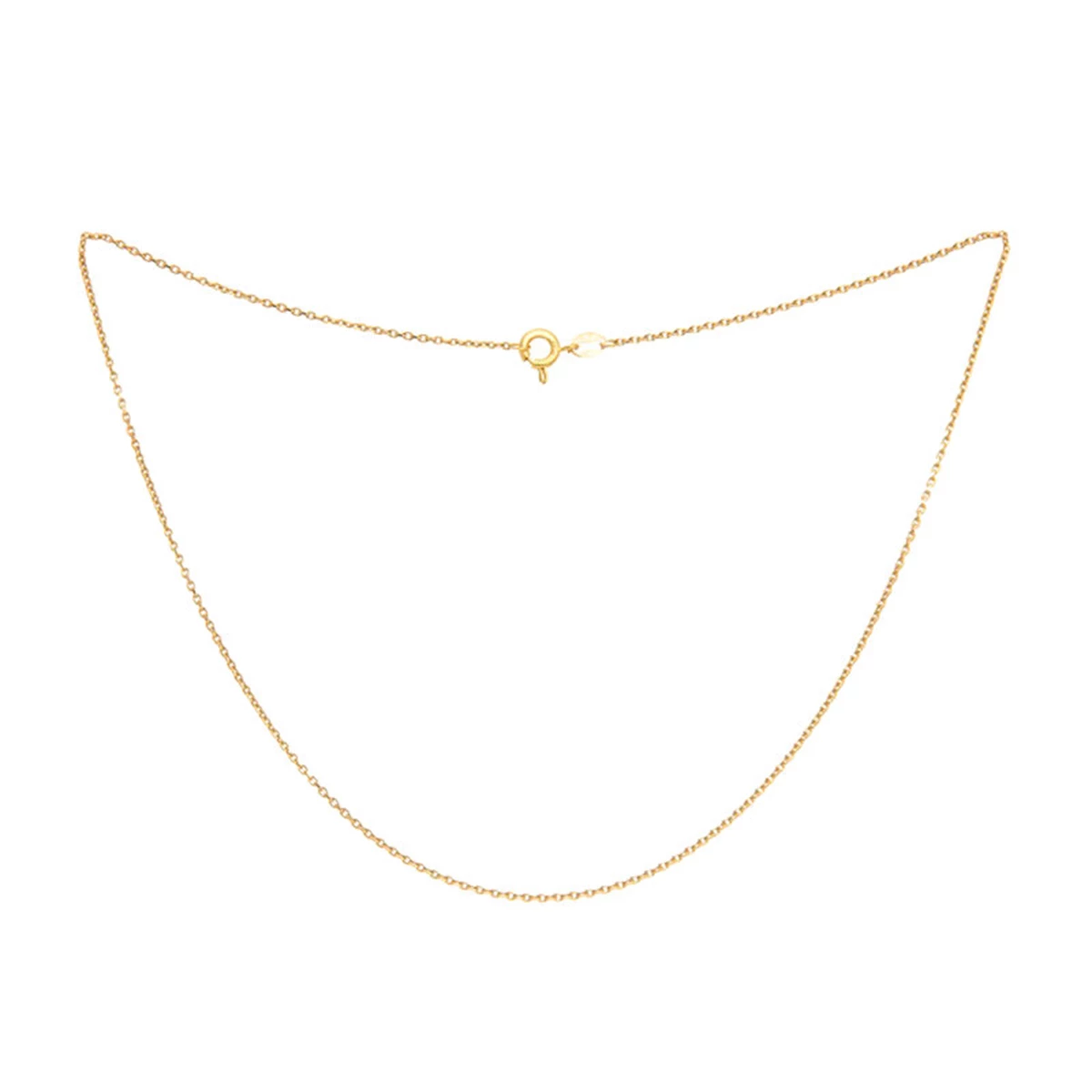 زنجیر طلا زنانه طرح فلامینگو ساده قو طلایی کد C054494-0.56