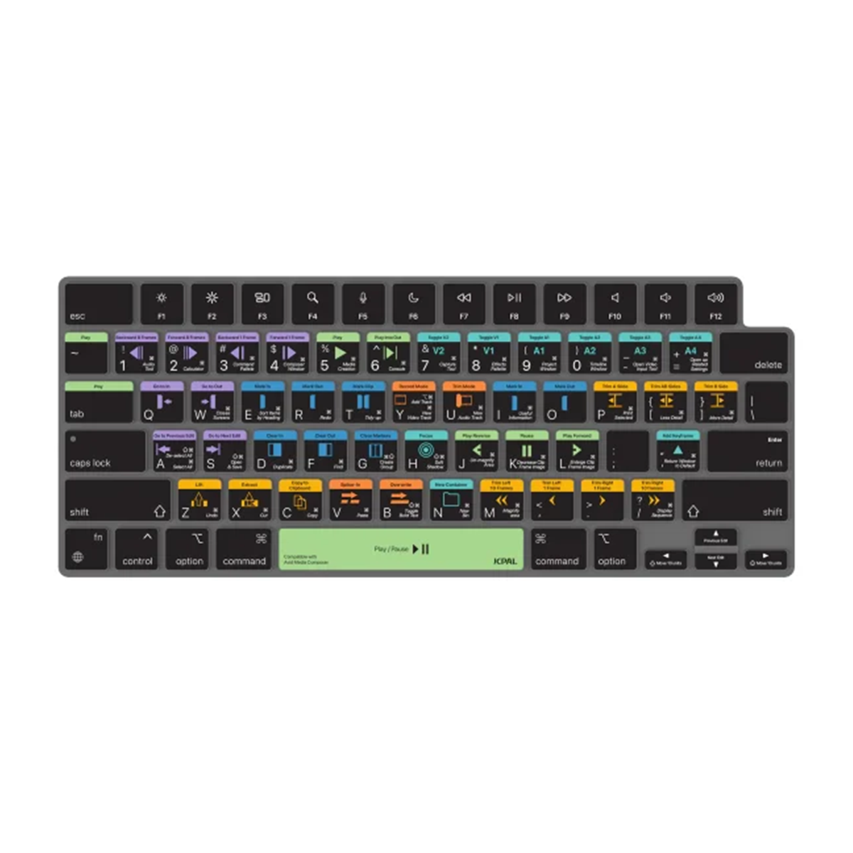 محافظ کیبورد مک بوک جی سی پال مدل VerSkin Avid Media Composer Shortcut