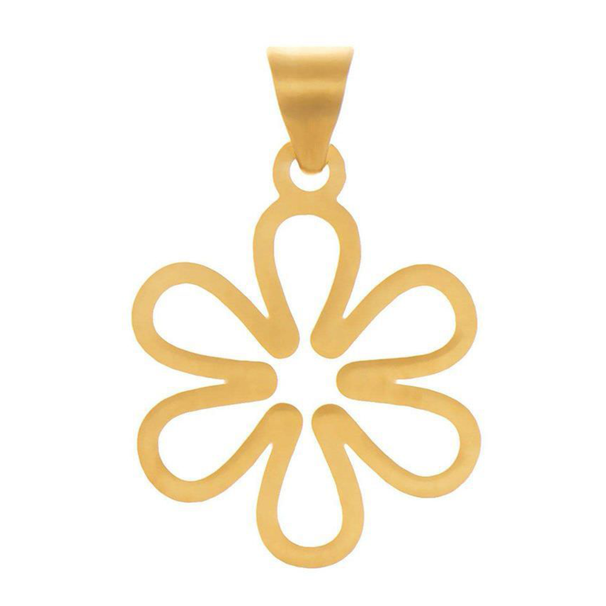 آویز طلا زنانه طرح گل پنج تایی تو خالی قو طلایی کد P039830-0.40