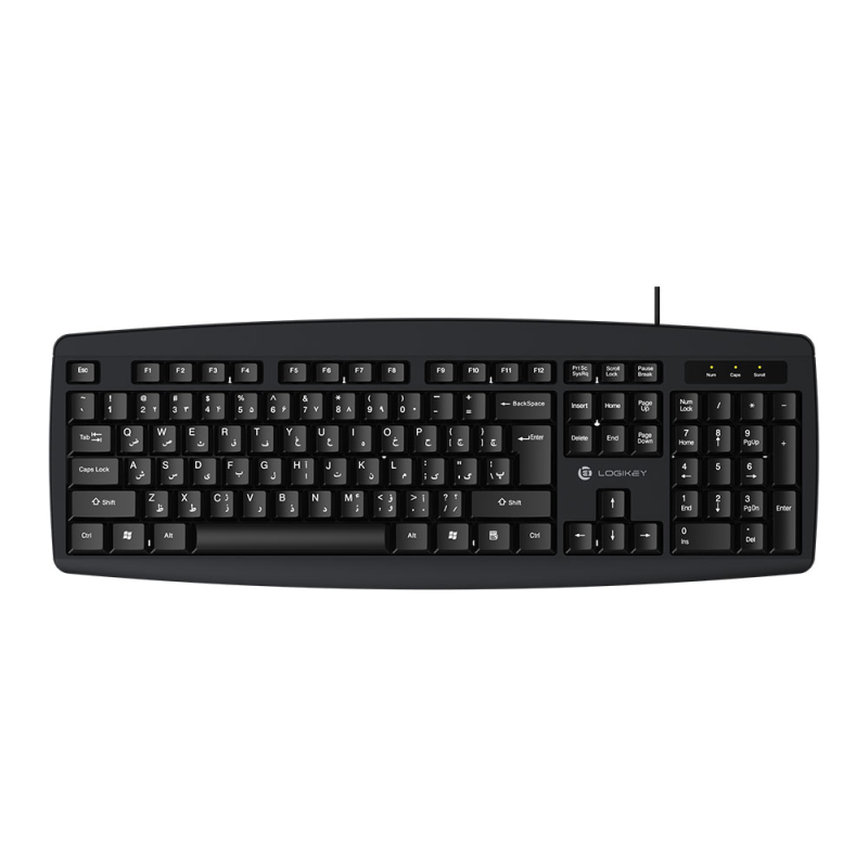 کیبورد با سیم لاجی کی مدل K113B، سوییچ ممبران، Full-Size کیبورد با سیم لاجی کی مدل K113B، سوییچ ممبران، Full-Size