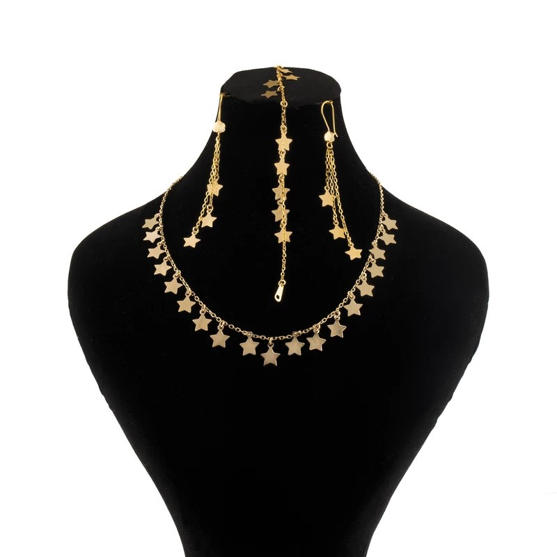 سرویس طلا 18 عیار طرح ستاره آبشاری-10.00