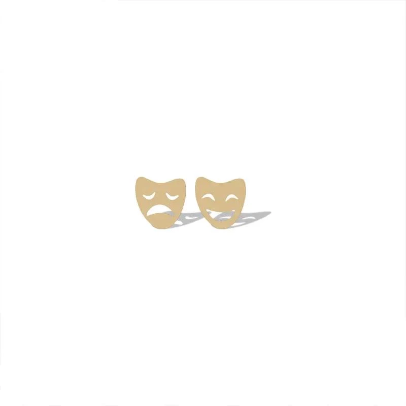 گوشواره طلا زنانه طرح تئاتر قو طلایی-0.35 گوشواره طلا زنانه طرح تئاتر قو طلایی-0.35