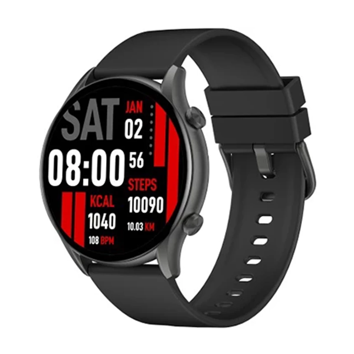 ساعت هوشمند کیسلکت مدل Kr-بدنه مشکی بند مشکی