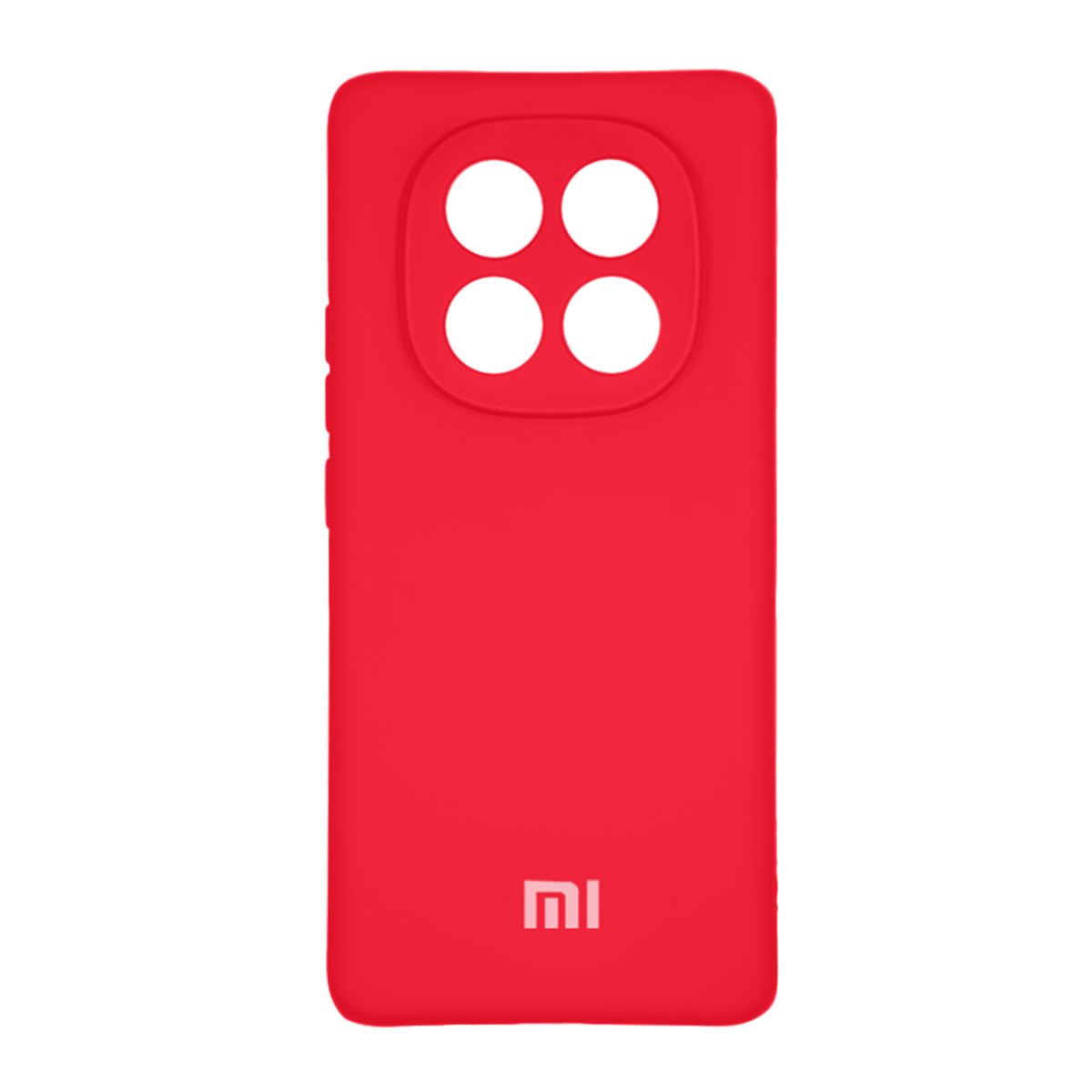 کاور گوشی شیائومی Redmi Note 14 Pro 5G مدل سیلیکونی محافظ لنزدار-قرمز