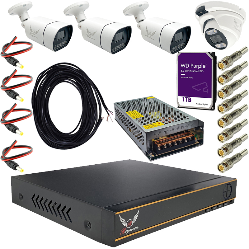 پک سیستم امنیتی کامل دوربین مداربسته رایمون مدل 5 مگاپیکسل کد RP-5M-HI4C-05 پک سیستم امنیتی کامل دوربین مداربسته رایمون مدل 5 مگاپیکسل کد RP-5M-HI4C-05