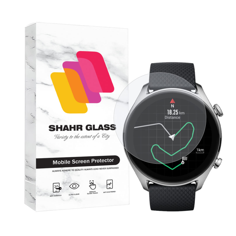 محافظ صفحه نمایش ساعت هوشمند آمیزفیت GTR 42 mm شهر گلس مدل SIMWATCHSH محافظ صفحه نمایش ساعت هوشمند آمیزفیت GTR 42 mm شهر گلس مدل SIMWATCHSH