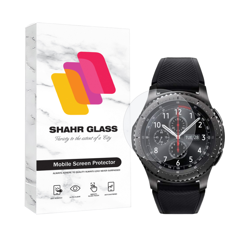 محافظ صفحه نمایش ساعت هوشمند سامسونگ Galaxy Watch Gear S3 - Galaxy Watch SM-R760 شهر گلس مدل SIMWATCHSH محافظ صفحه نمایش ساعت هوشمند سامسونگ Galaxy Watch Gear S3 - Galaxy Watch SM-R760 شهر گلس مدل SIMWATCHSH
