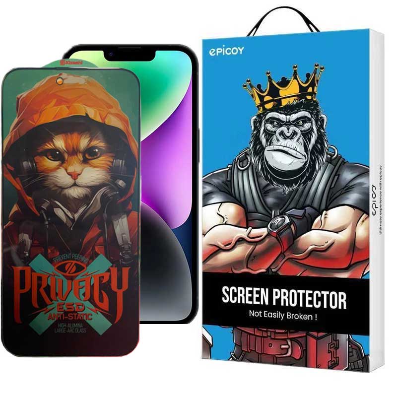 محافظ صفحه نمایش حریم شخصی اپیکوی مدل Privacy Hoodie Cat مناسب برای گوشی موبایل اپل iPhone 14 pro max/ 16 Plus /15 plus محافظ صفحه نمایش حریم شخصی اپیکوی مدل Privacy Hoodie Cat مناسب برای گوشی موبایل اپل iPhone 14 pro max/ 16 Plus /15 plus