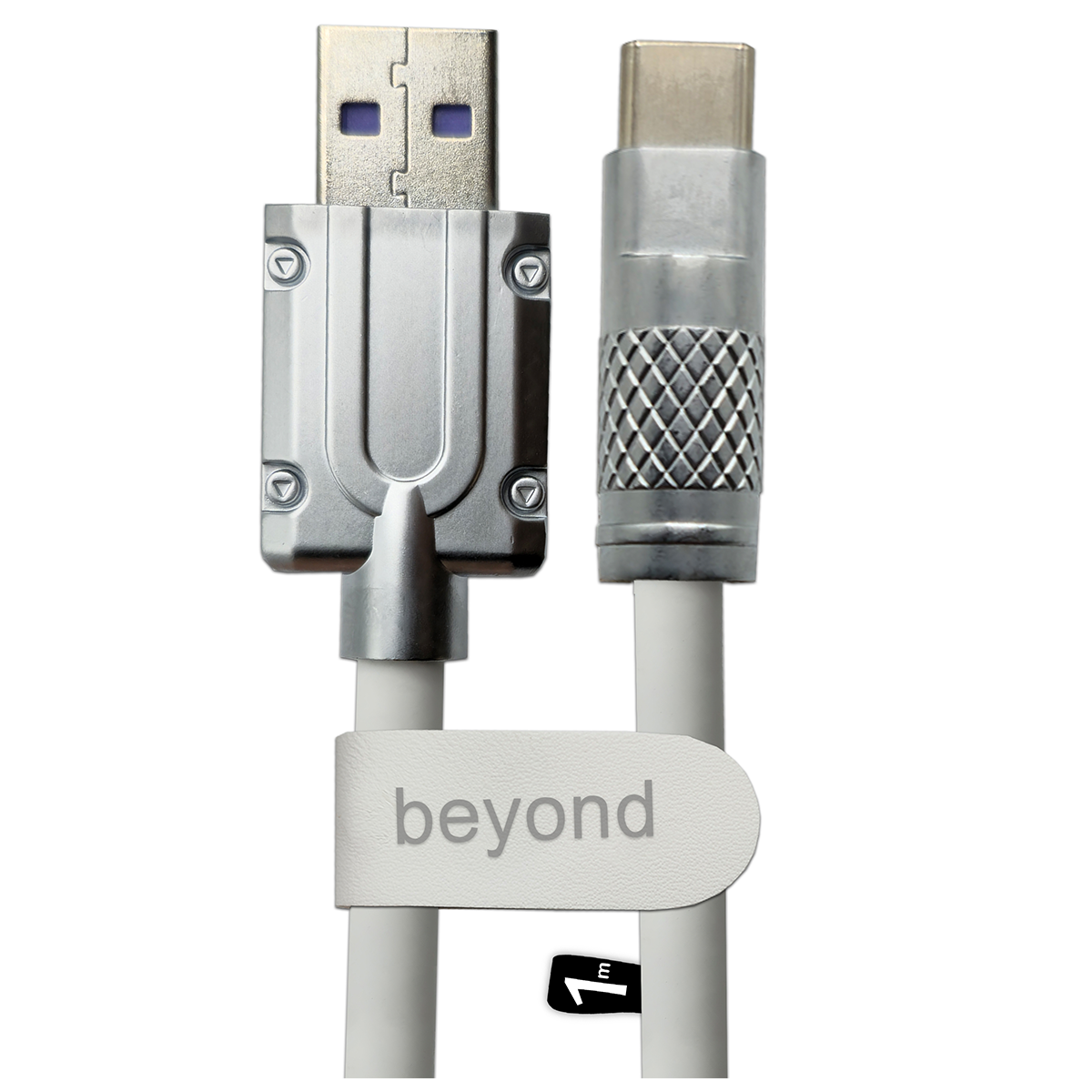 کابل تایپ سی بیاند مدل BUC-581RB FAST CHARGE طول 1 متر-نقرهای کابل تایپ سی بیاند مدل BUC-581RB FAST CHARGE طول 1 متر-نقرهای