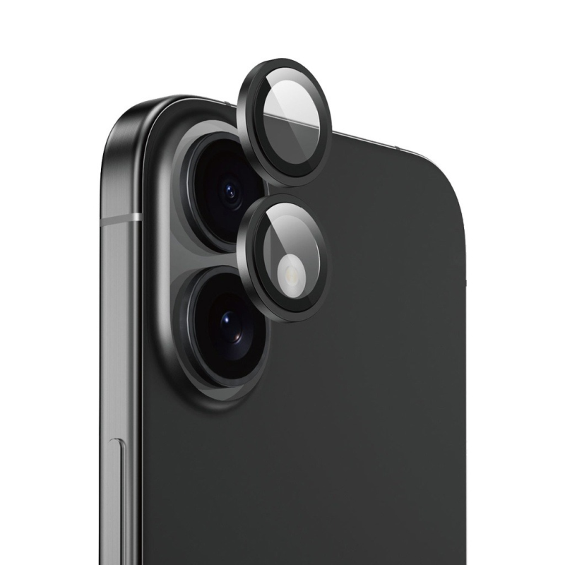 محافظ لنز دوربین گوشی اپل iPhone 16 - 16 Plus گرین لاین مدل HD Plus -مشکی
