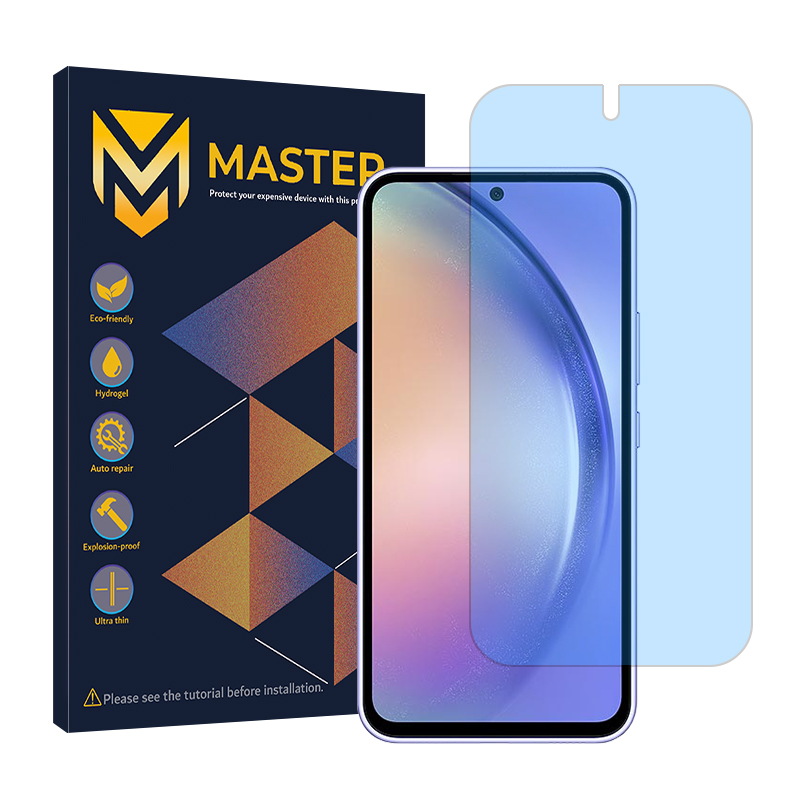 محافظ صفحه نمایش ضداشعه آبی مستر مدل Resistant مناسب برای گوشی موبایل سامسونگ Galaxy A54 محافظ صفحه نمایش ضداشعه آبی مستر مدل Resistant مناسب برای گوشی موبایل سامسونگ Galaxy A54