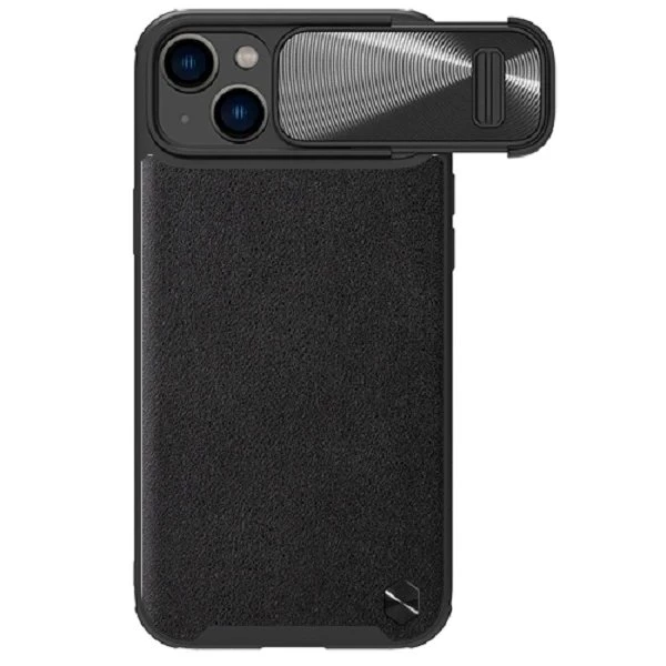 کاور گوشی موبایل اپل iPhone 15 Plus- 14 Plus نیلکین مدل CamShield Leather S-مشکی مات کاور گوشی موبایل اپل iPhone 15 Plus- 14 Plus نیلکین مدل CamShield Leather S-مشکی مات