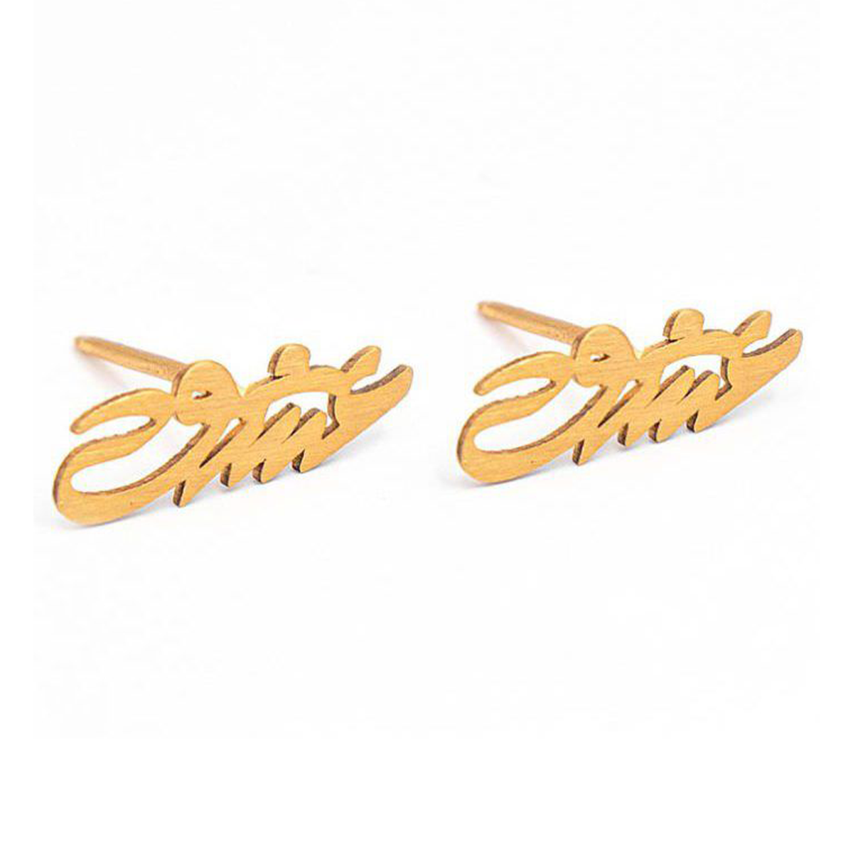 گوشواره طلا زنانه طرح عشق وحشی قو طلایی کد E032545-0.45