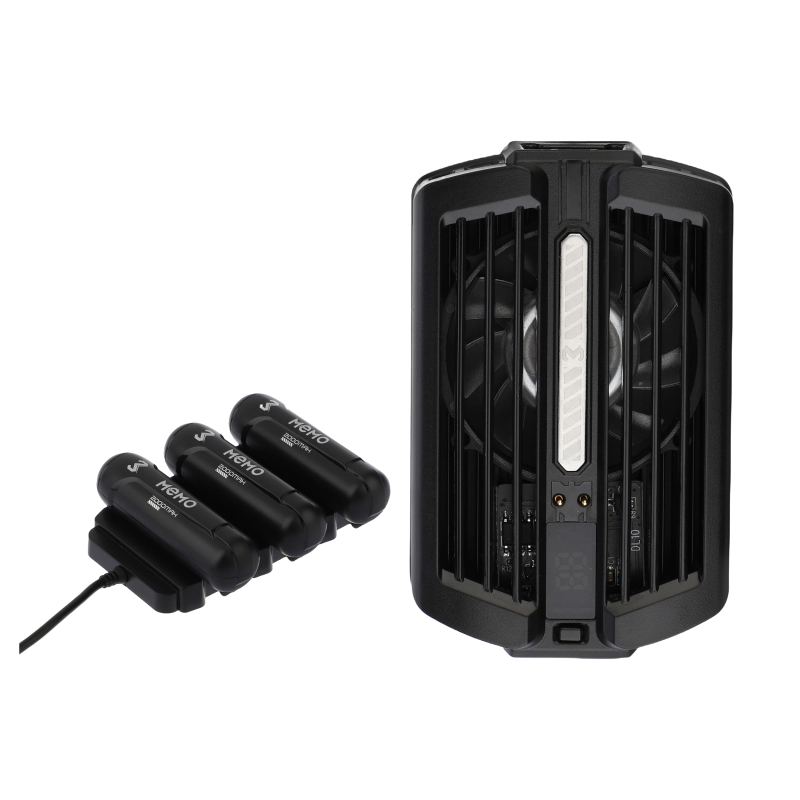 خنک کننده موبایل ممو مدل DL10 به همراه سه عدد باتری و شارژر باتری