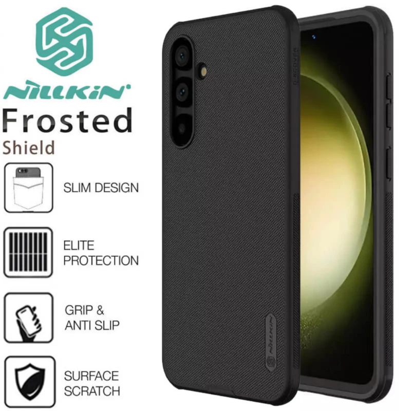 کاور گوشی موبایل سامسونگ Galaxy A15 نیلکین مدل super frosted shield-مشکی کاور گوشی موبایل سامسونگ Galaxy A15 نیلکین مدل super frosted shield-مشکی