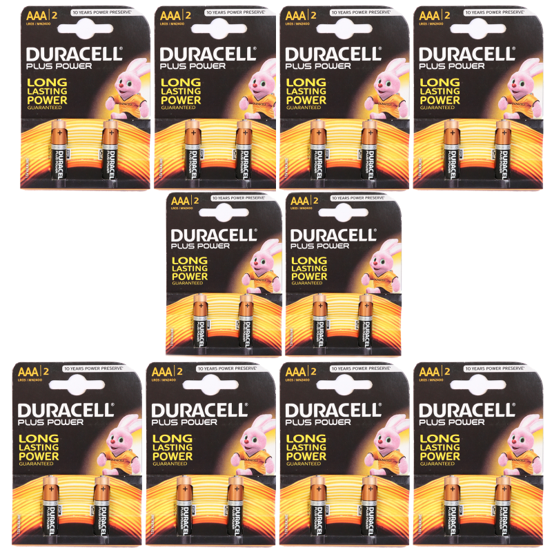 باتری نیم قلمی دوراسل مدل plus power duralock بسته 20 عددی باتری نیم قلمی دوراسل مدل plus power duralock بسته 20 عددی