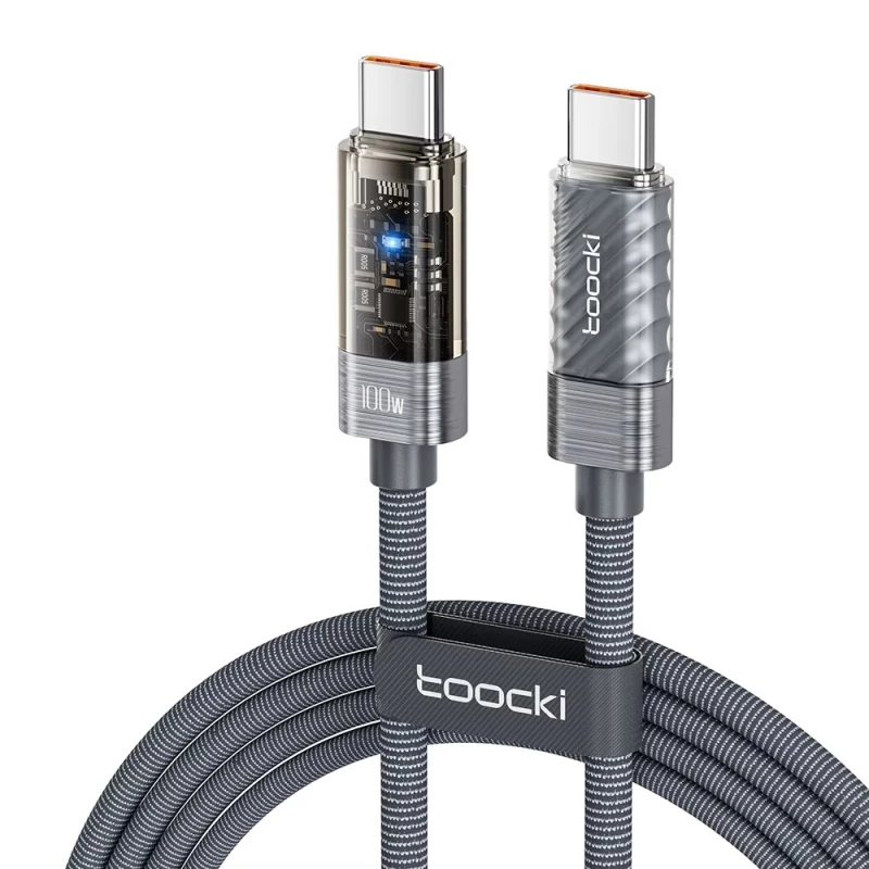 کابل دوسر تایپ سی توکی مدل 100W TQ-X38C2 طول 1 متر-بنفش کابل دوسر تایپ سی توکی مدل 100W TQ-X38C2 طول 1 متر-بنفش