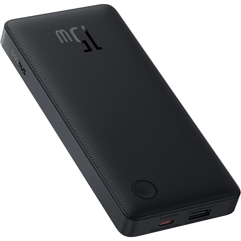 پاوربانک باسئوس مدل Airpow Lite PPAP-10A Cosmic ظرفیت 10000 میلی آمپر ساعت-مشکی پاوربانک باسئوس مدل Airpow Lite PPAP-10A Cosmic ظرفیت 10000 میلی آمپر ساعت-مشکی