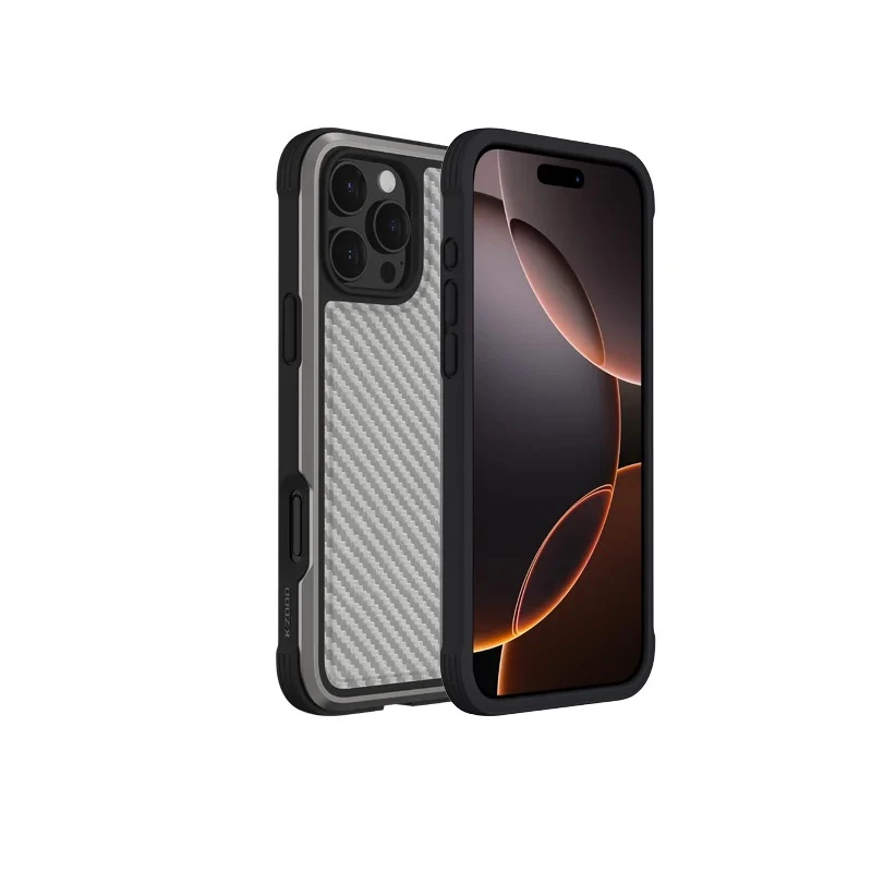 کاور گوشی اپل iPhone 16 Pro Max کی -زد دوو مدل Mag Mars Carbon -تیتانیوم کاور گوشی اپل iPhone 16 Pro Max کی -زد دوو مدل Mag Mars Carbon -تیتانیوم