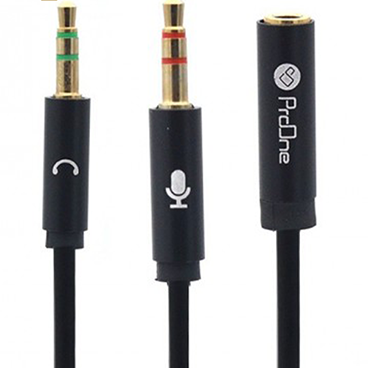  کابل مبدل جک 3.5 به AUX پرووان مدل PCA40 - طول 0.3 متر