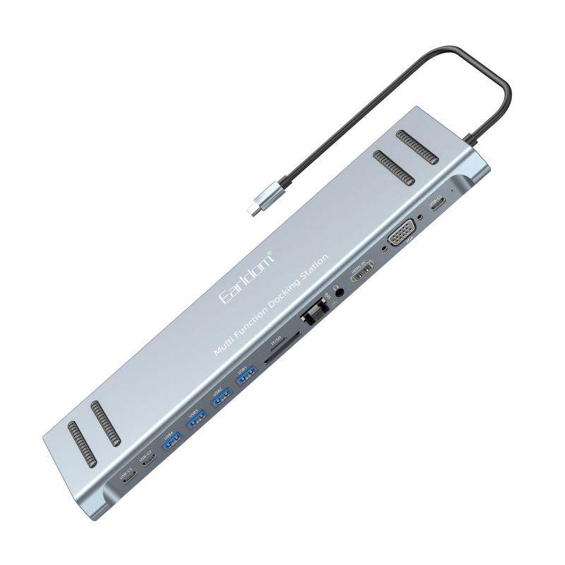 هاب USB-C ارلدام 13 پورت مدل 14IN1 W28 هاب USB-C ارلدام 13 پورت مدل 14IN1 W28