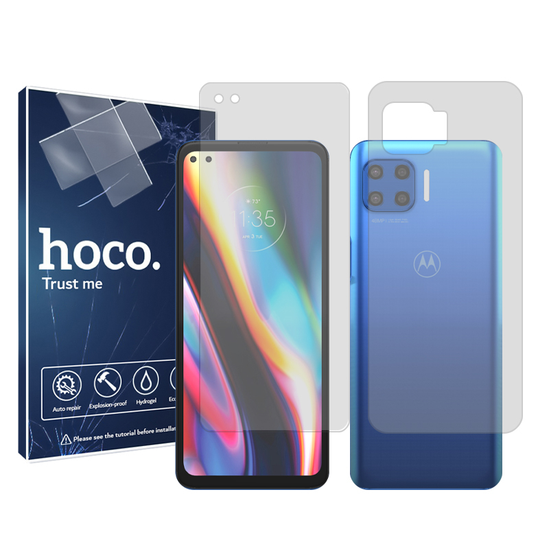 محافظ صفحه نمایش شفاف هوکو مدل Resistant مناسب برای گوشی موبایل موتورولا Moto G 5G Plus به همراه محافظ پشت گوشی محافظ صفحه نمایش شفاف هوکو مدل Resistant مناسب برای گوشی موبایل موتورولا Moto G 5G Plus به همراه محافظ پشت گوشی