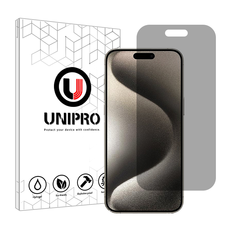 محافظ صفحه نمایش حریم شخصی یونی پرو مدل Explosion Proof مناسب برای گوشی موبایل اپل iPhone 15 Pro Max محافظ صفحه نمایش حریم شخصی یونی پرو مدل Explosion Proof مناسب برای گوشی موبایل اپل iPhone 15 Pro Max