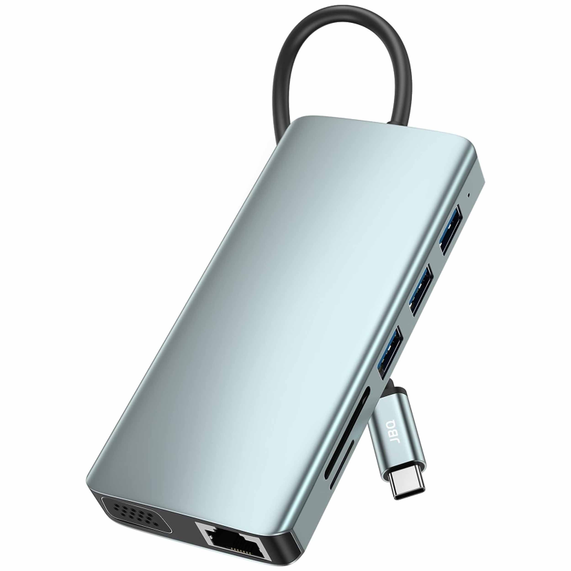 هاب تایپ سی 12 پورت جی بی کیو مدل TYPE-C HUB DOCKInG STATION 12in1