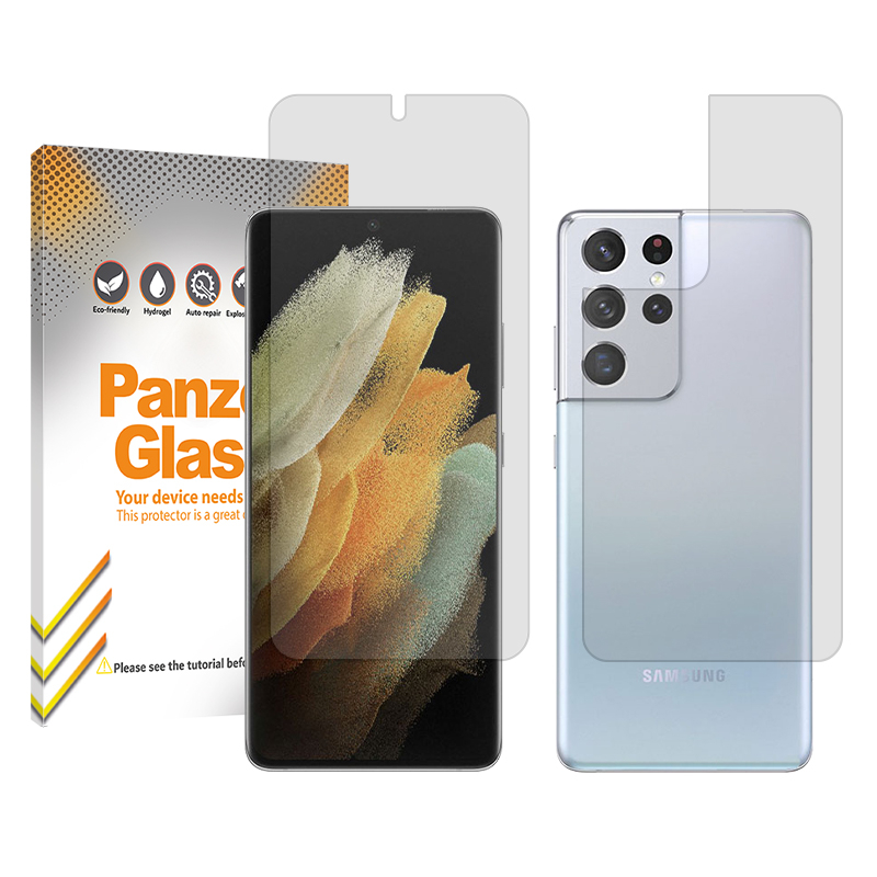 محافظ صفحه نمایش شفاف پنزر گلس مدل Resistant مناسب برای گوشی موبایل سامسونگ Galaxy S21 Ultra 5G به همراه محافظ پشت گوشی محافظ صفحه نمایش شفاف پنزر گلس مدل Resistant مناسب برای گوشی موبایل سامسونگ Galaxy S21 Ultra 5G به همراه محافظ پشت گوشی