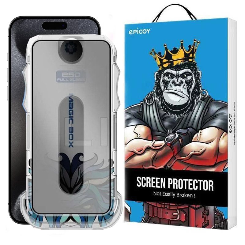گلس گوشی حریم شخصی اپل iPhone 15 Pro اپیکوی مدل Lion Privacy Easy Install گلس گوشی حریم شخصی اپل iPhone 15 Pro اپیکوی مدل Lion Privacy Easy Install