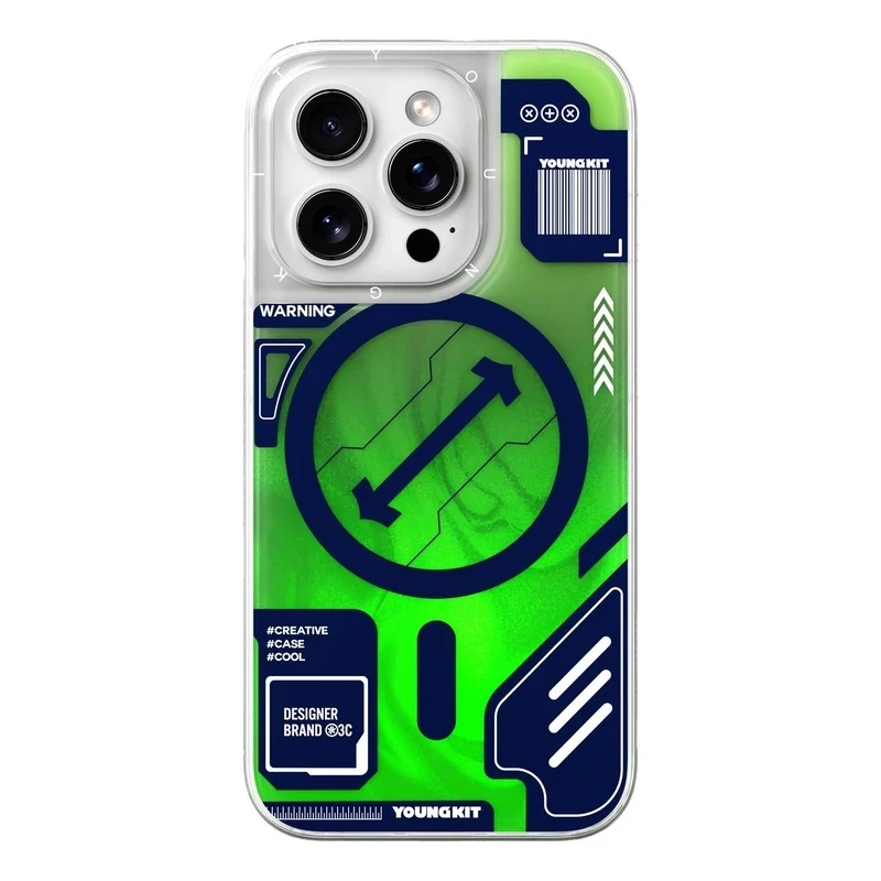 کاور گوشی اپل iPhone 16 Pro Max یانگ کیت مدل illusion Magsafe 003-آبی کاور گوشی اپل iPhone 16 Pro Max یانگ کیت مدل illusion Magsafe 003-آبی