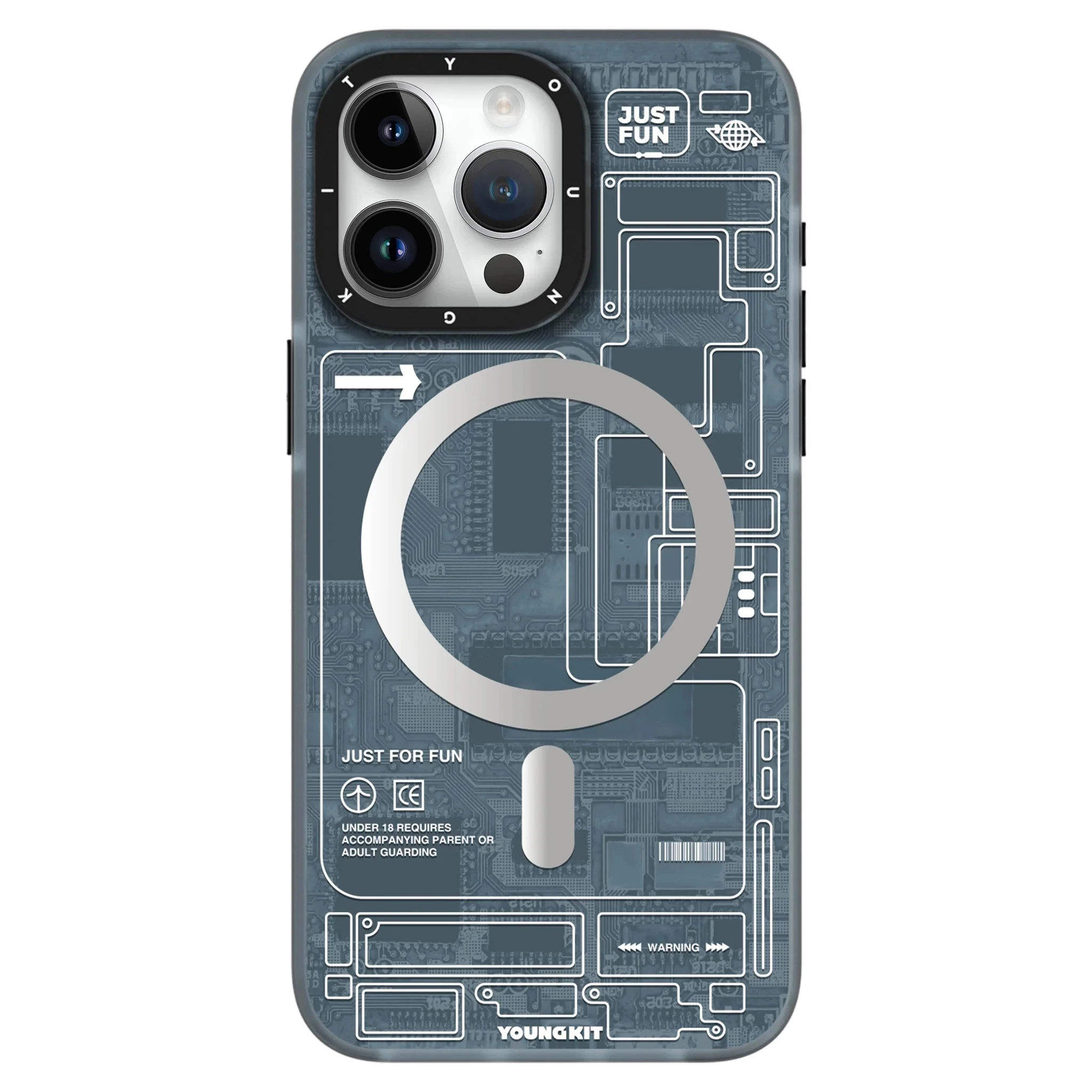 کاور گوشی اپل iPhone 16 Pro یانگ کیت مدل Technology Magnetic 020 -آبی کاور گوشی اپل iPhone 16 Pro یانگ کیت مدل Technology Magnetic 020 -آبی