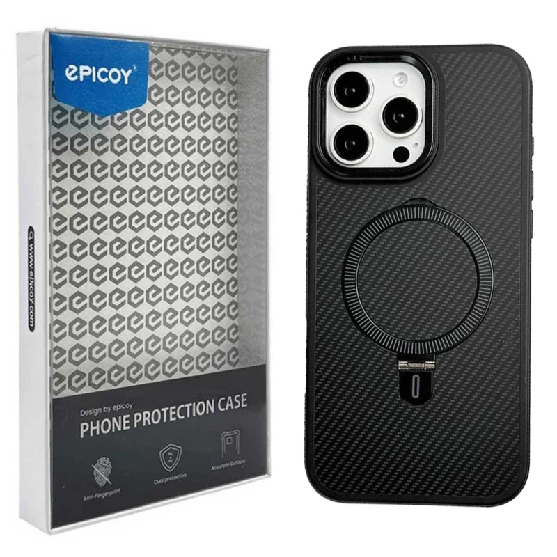کاور گوشی اپل iPhone 16 Pro Max اپیکوی مدل Carbonic Root Go-مشکی مات کاور گوشی اپل iPhone 16 Pro Max اپیکوی مدل Carbonic Root Go-مشکی مات