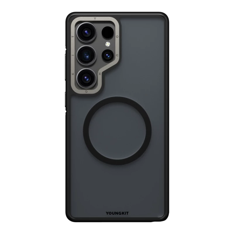 کاور گوشی سامسونگ Galaxy S25 Ultra یانگ کیت مدل Rock Sand Magnetic-خاکستری