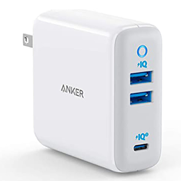 شارژر دیواری انکر 65 وات مدل POWERPORT III 3PORT 65W A2033H21