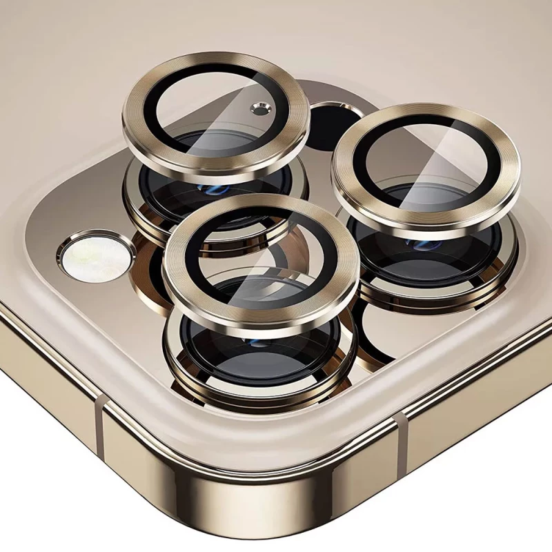 محافظ لنز دوربین گوشی اپل Iphone 16 Pro/16 Pro Max انتک مدل Metal-طلایی