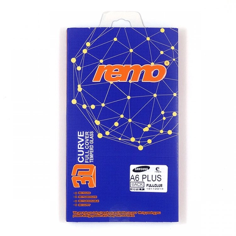 محافظ شیشه‌ای (گلس) remo فول چسب 3D گوشی سامسونگ Galaxy A6 Plus 
