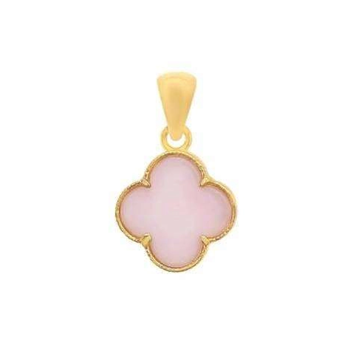 پلاک طلا زنانه طرح ونکلیف صورتی اپال گلد کد G0200