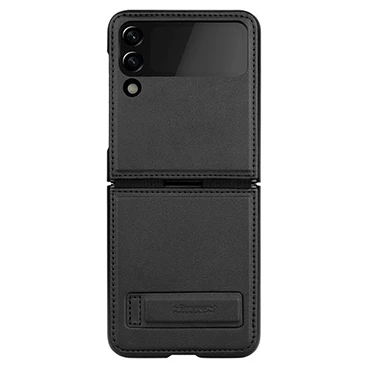  کیف کلاسوری مدل Qin Vegan leather مناسب برای گوشی موبایل سامسونگ نیلکین Galaxy Z Flip4 5G -سبز